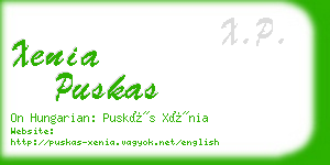 xenia puskas business card